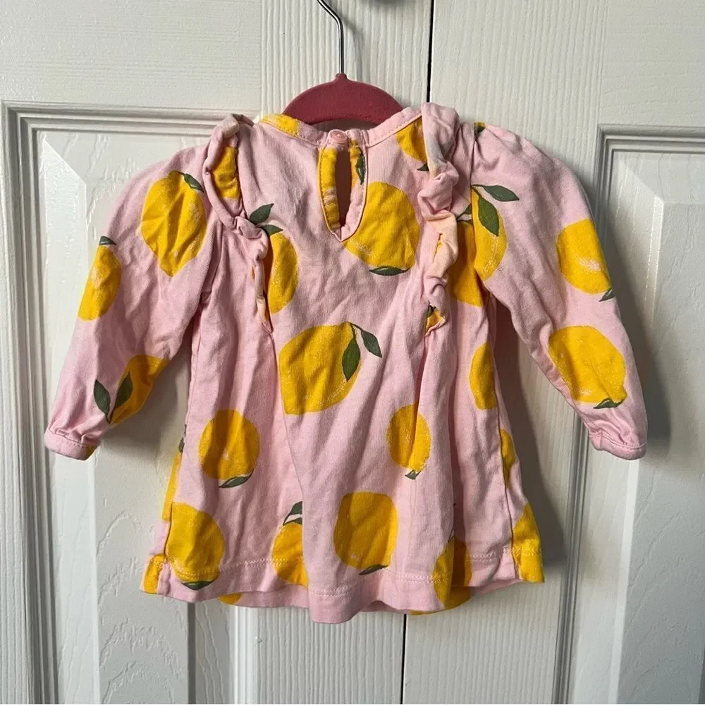🍭4/$20 Carter’s Long Sleeve Lemon Ruffle Shirt for Baby Girl - 6 months